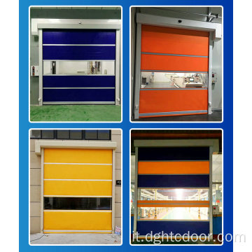 PVC Porta di slittamento dell&#39;otturatore a rotolamento rapido in PVC cancello di sollevamento industriale